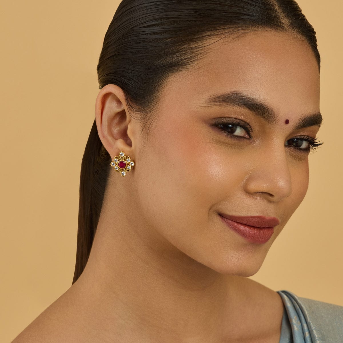 Temple Earring Silver Temple Earring 179736