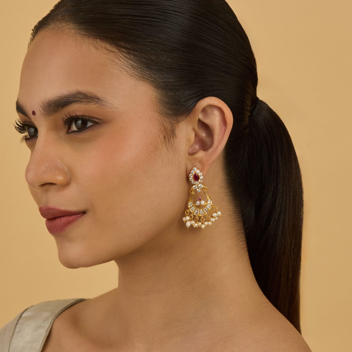 Temple Earring Silver Temple Earring 133410