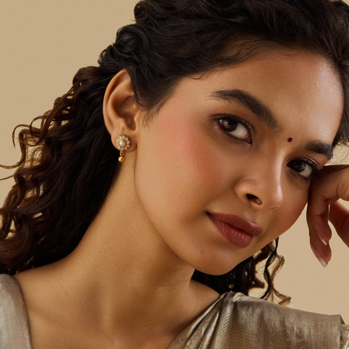 Temple Earring Silver Temple Earring 165973