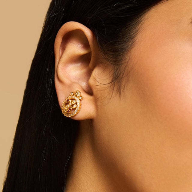 Temple Earring Silver Temple Earring 173409
