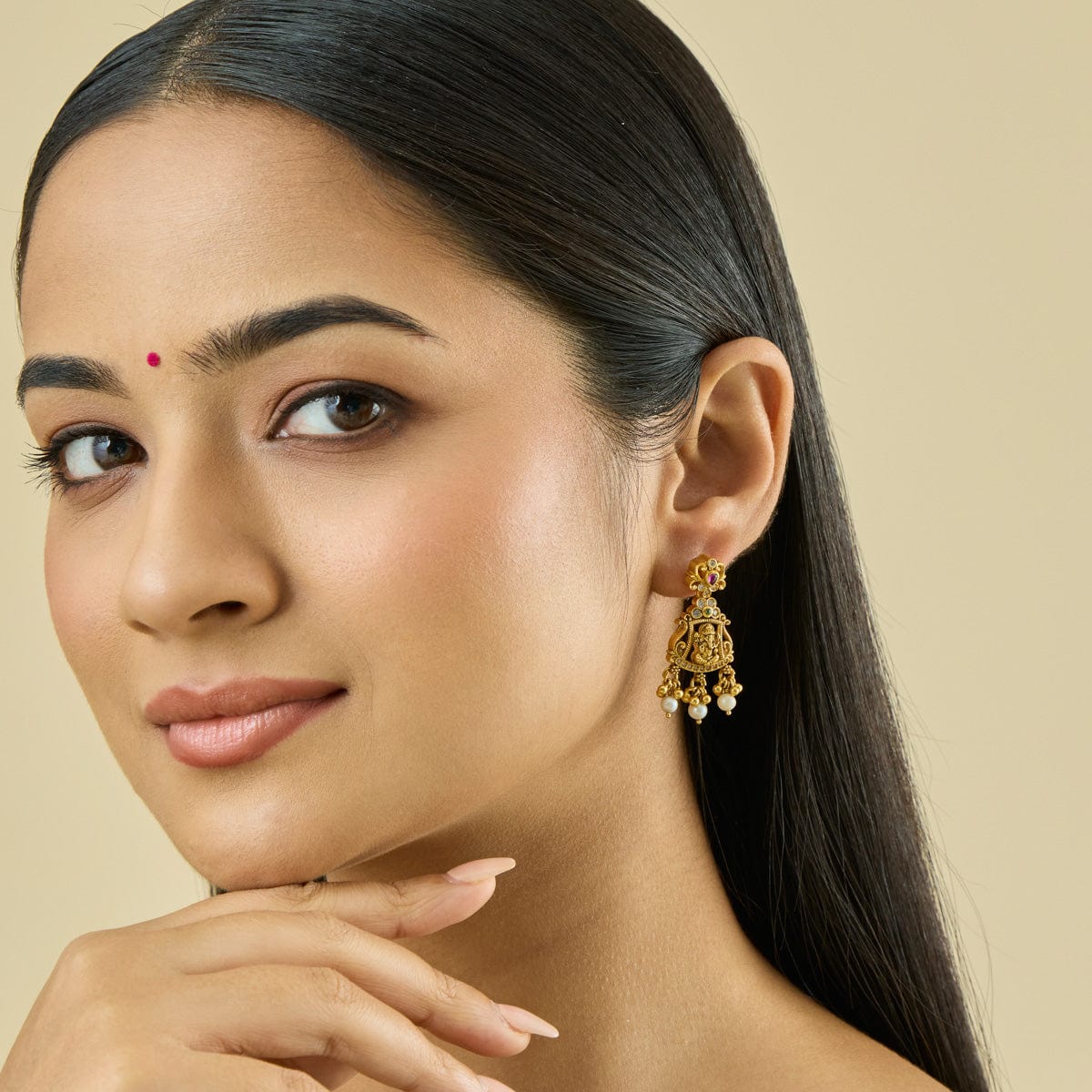 Temple Earring Silver Temple Earring 182392