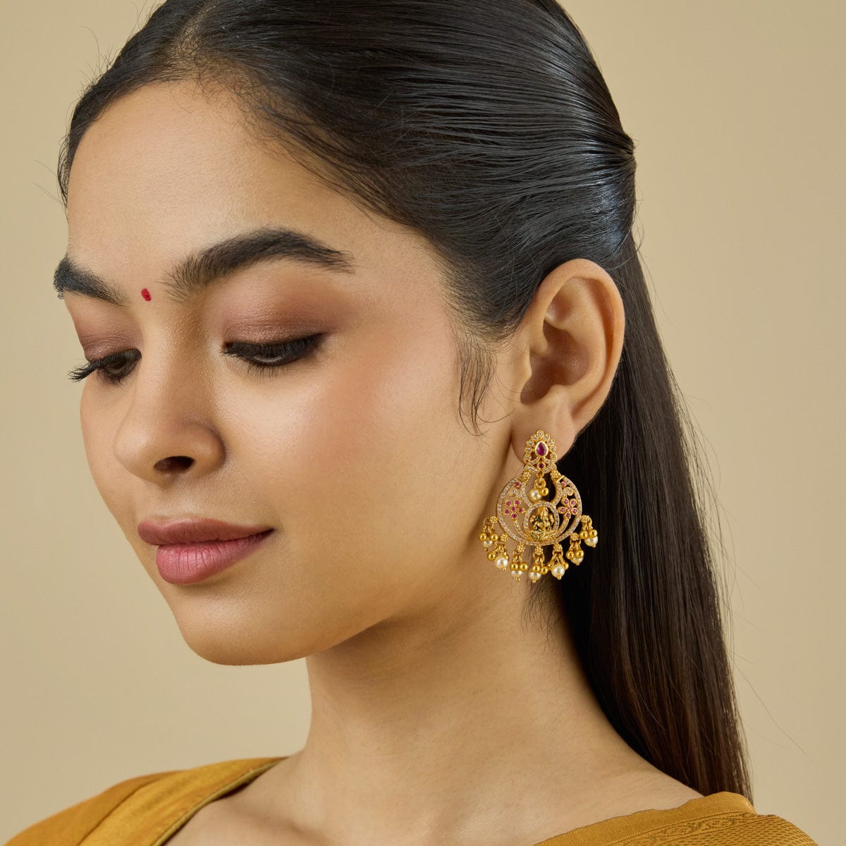 Temple Earring Silver Temple Earring 182820