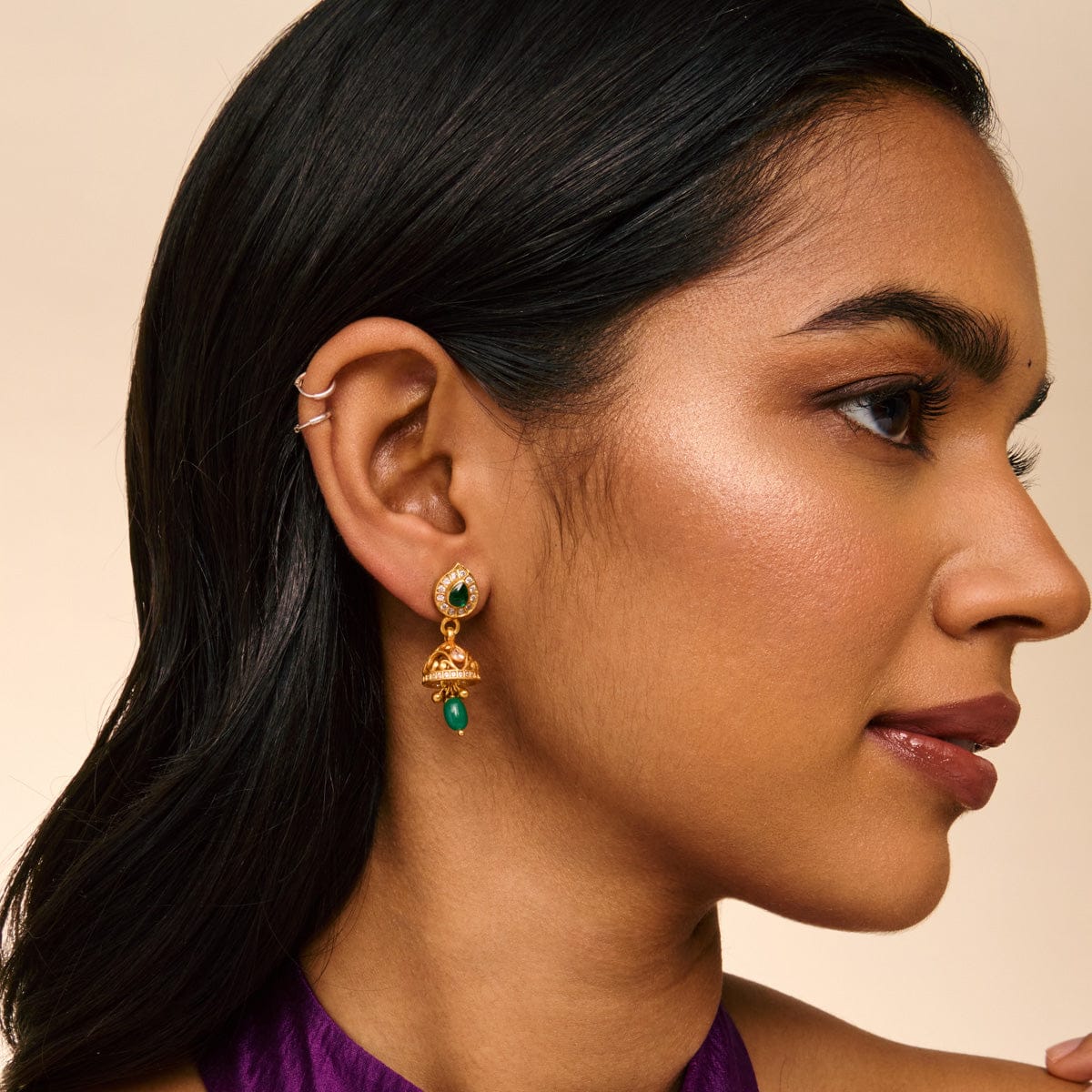 Temple Earring Silver Temple Earring 190627