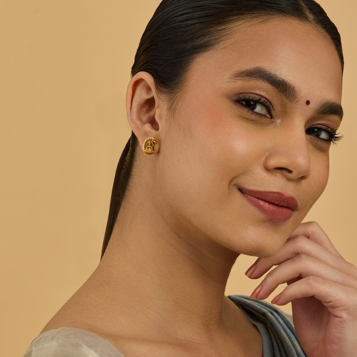 Temple Earring Silver Temple Earring 180406