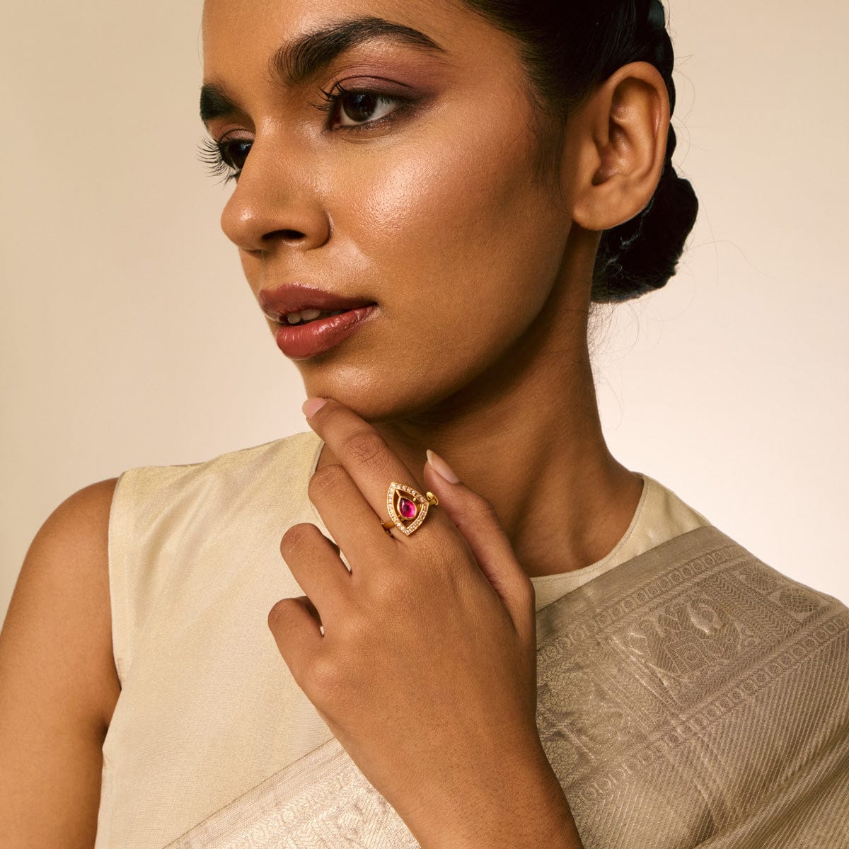 Temple Finger Ring Silver Temple Finger Ring 190555