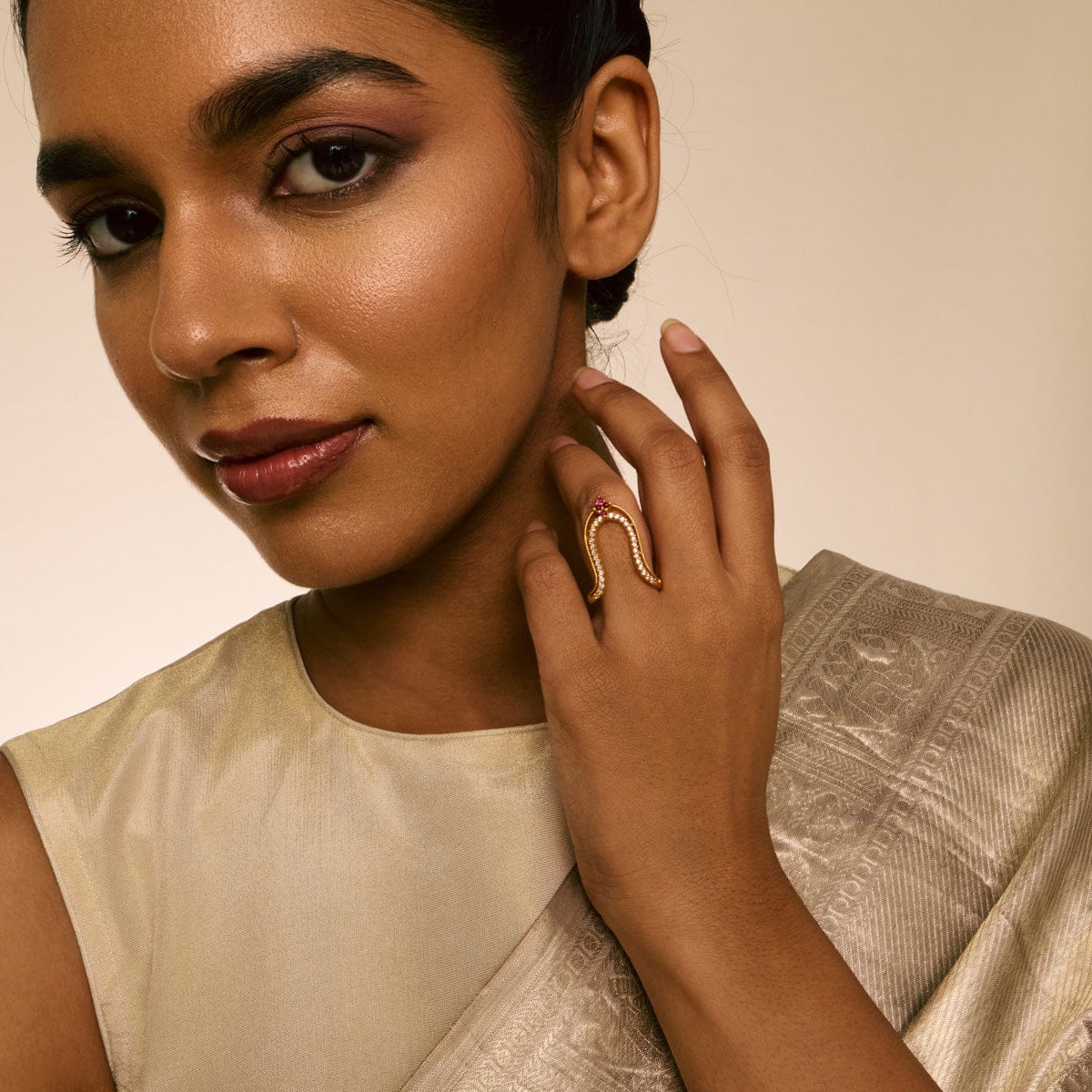 Temple Finger Ring Silver Temple Finger Ring 191889