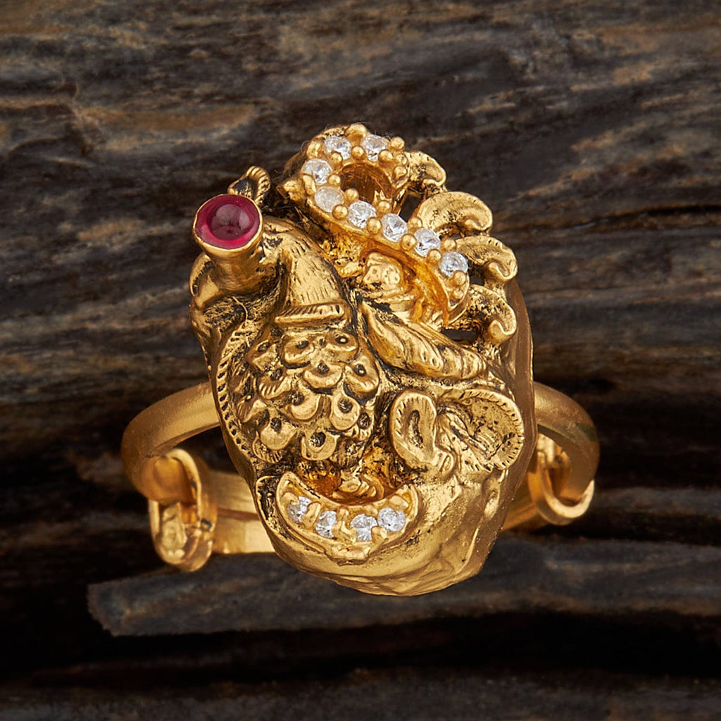 Rings | Long Finger Ring Gold Plated Shri Hari Jewellery | Freeup