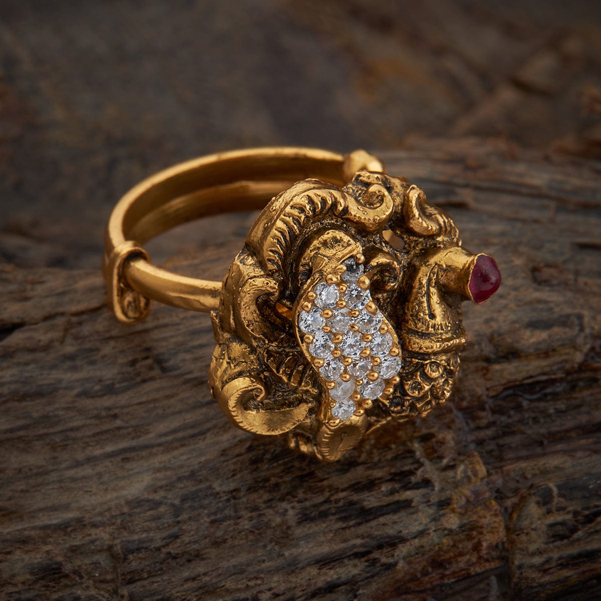 RARE PRINCE by CARAT SUTRA | Unique Turkish Style Ring with Natural Pe –  caratsutra