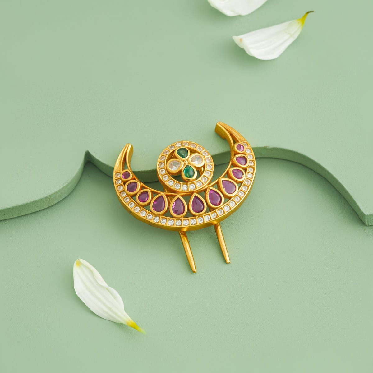 Temple Hair Brooch Silver Temple Hair Brooch 202858