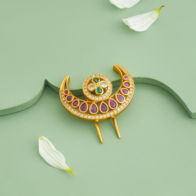 Temple Hair Brooch Silver Temple Hair Brooch 202858