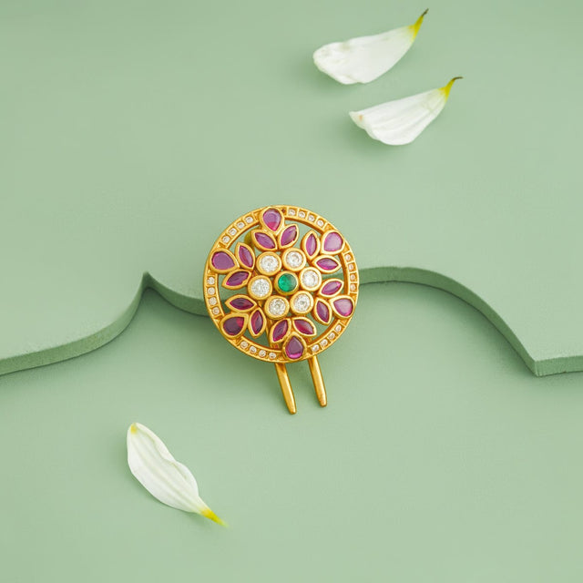 Temple Hair Brooch Silver Temple Hair Brooch 202859