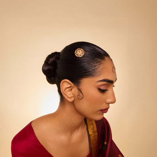 Temple Hair Brooch Silver Temple Hair Brooch 202859