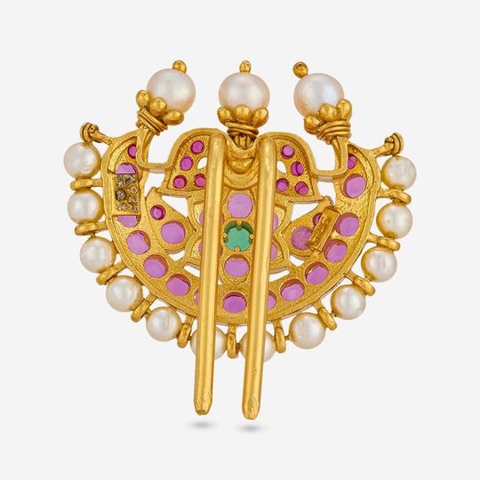 Temple Hair Brooch Silver Temple Hair Brooch 201425