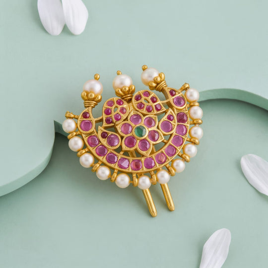 Temple Hair Brooch Silver Temple Hair Brooch 201425