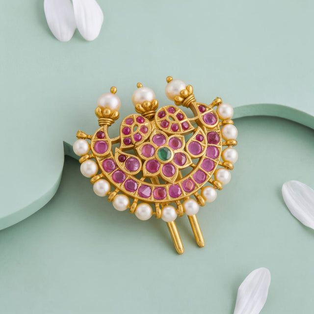 Temple Hair Brooch Silver Temple Hair Brooch 201425