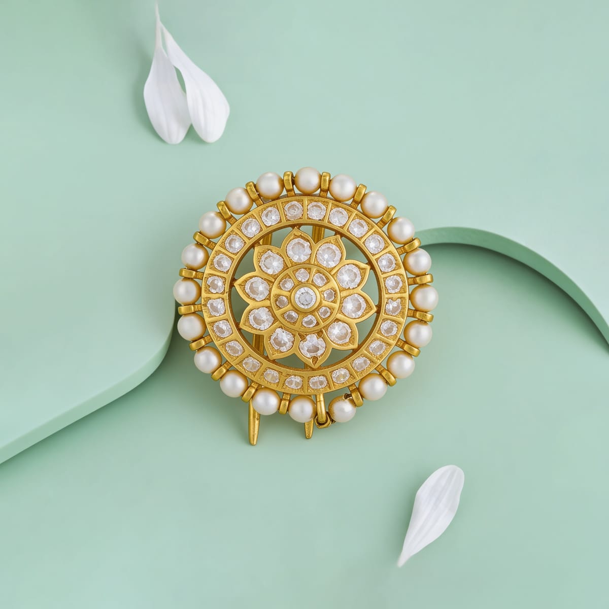 Temple Hair Brooch Silver Temple Hair Brooch 201426