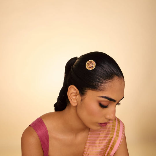 Temple Hair Brooch Silver Temple Hair Brooch 201426