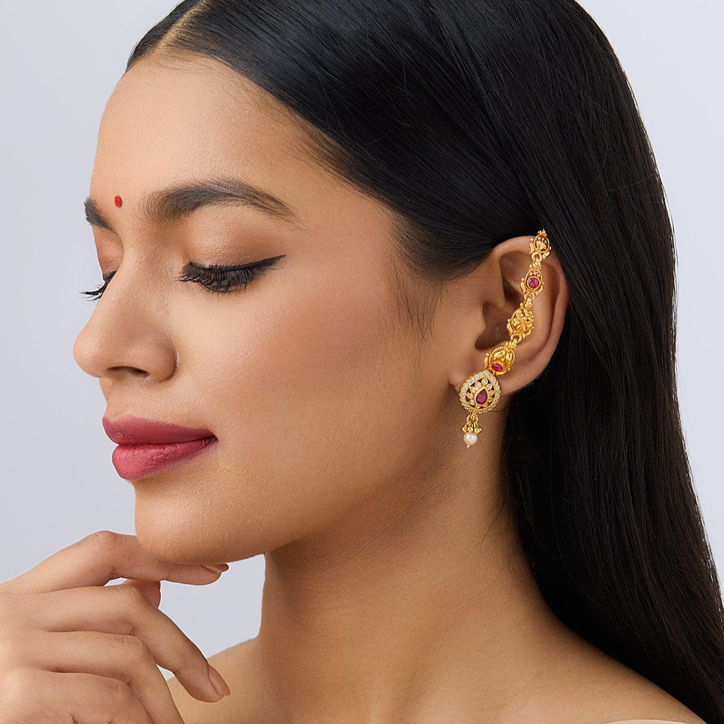 Sparkling Fashion: Gold Jhumka Earring designs latest 2019/ Gold buttalu | Gold  earrings designs, Gold earrings indian, Gold hoop earrings style