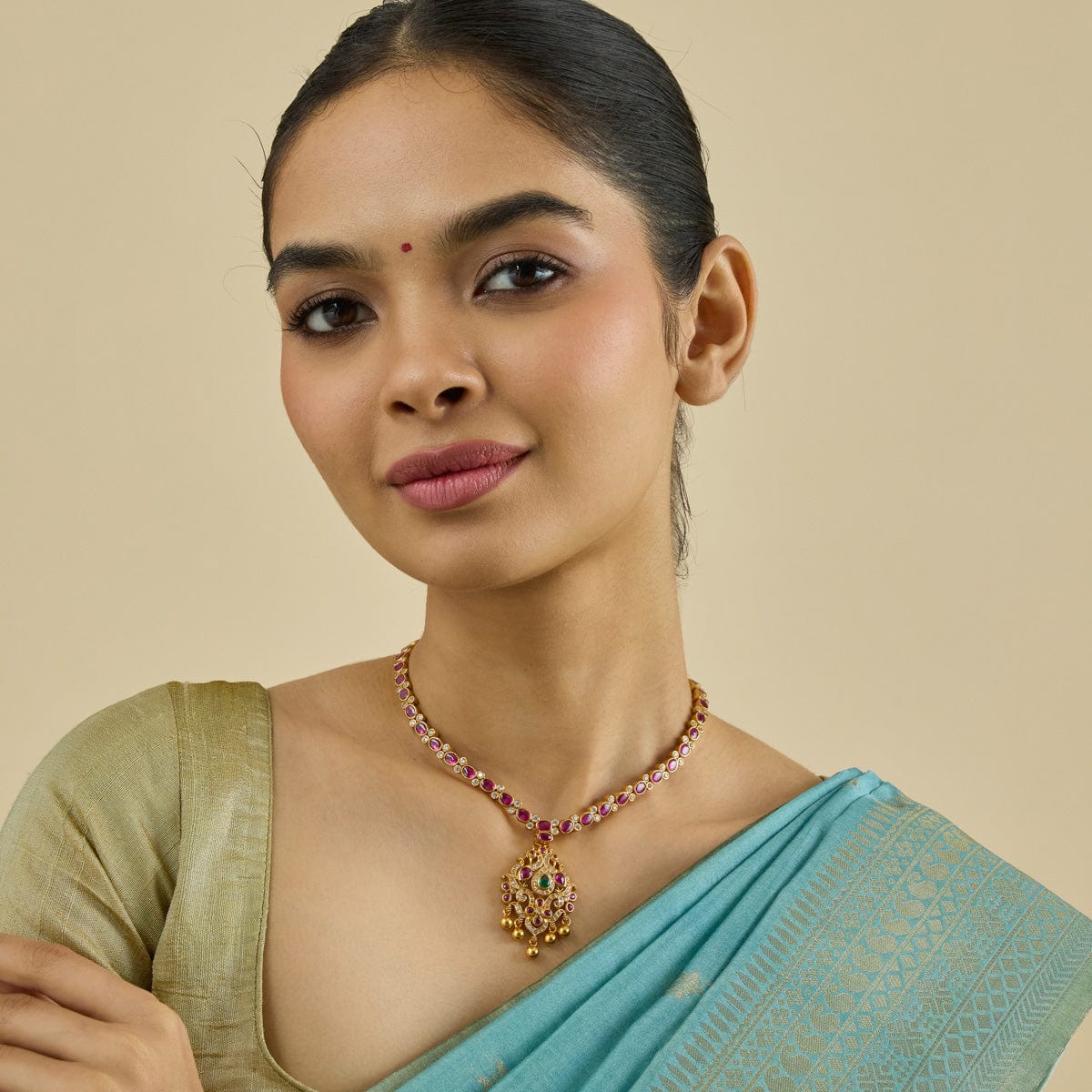 Temple Necklace Silver Temple Necklace 177531