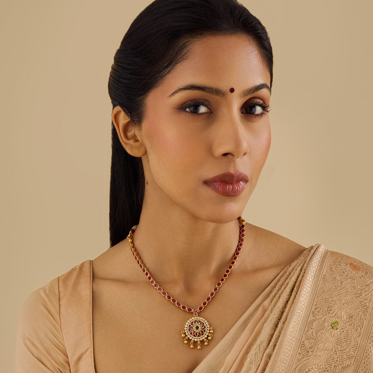 Temple Necklace Silver Temple Necklace 178085