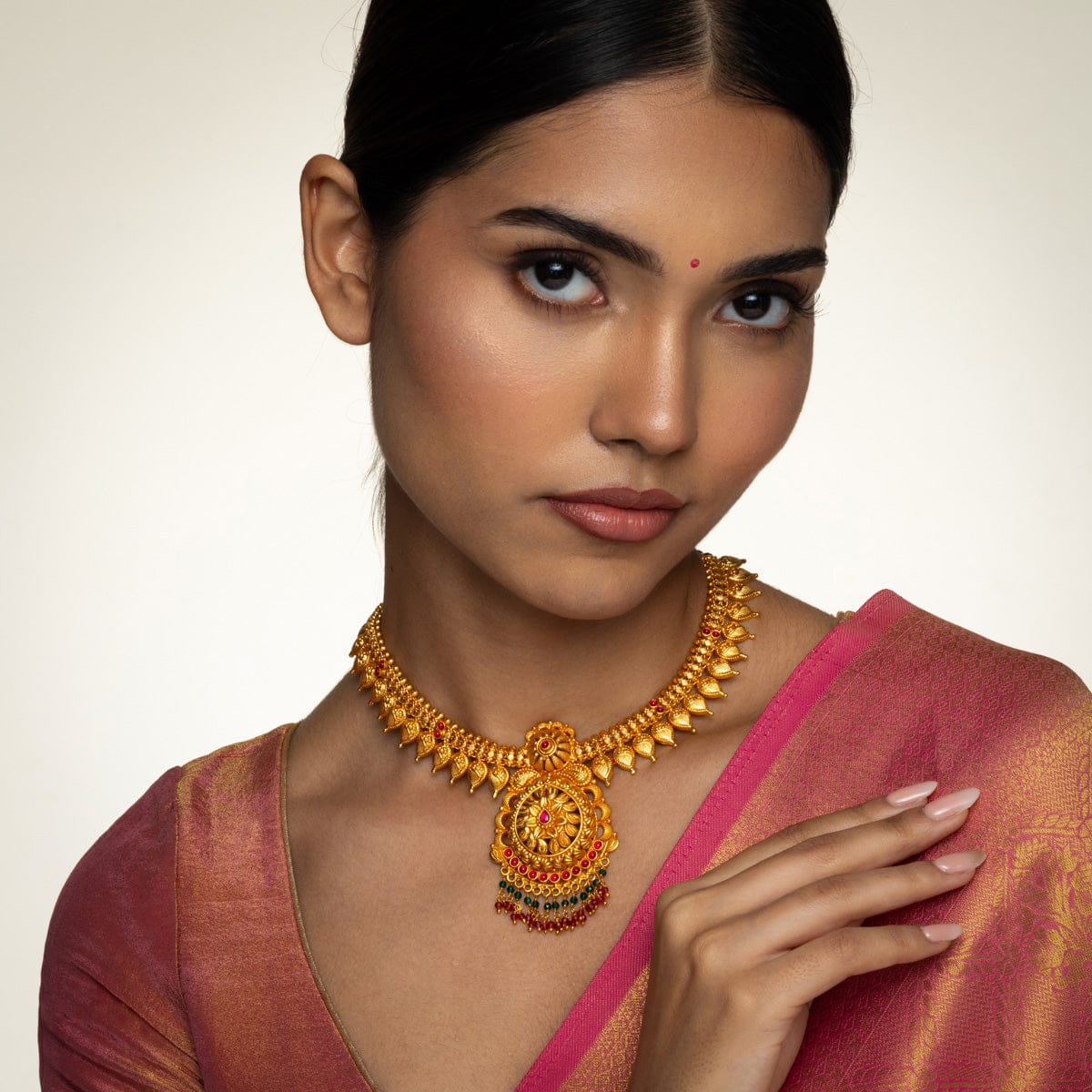 Temple Necklace Silver Temple Necklace 191105