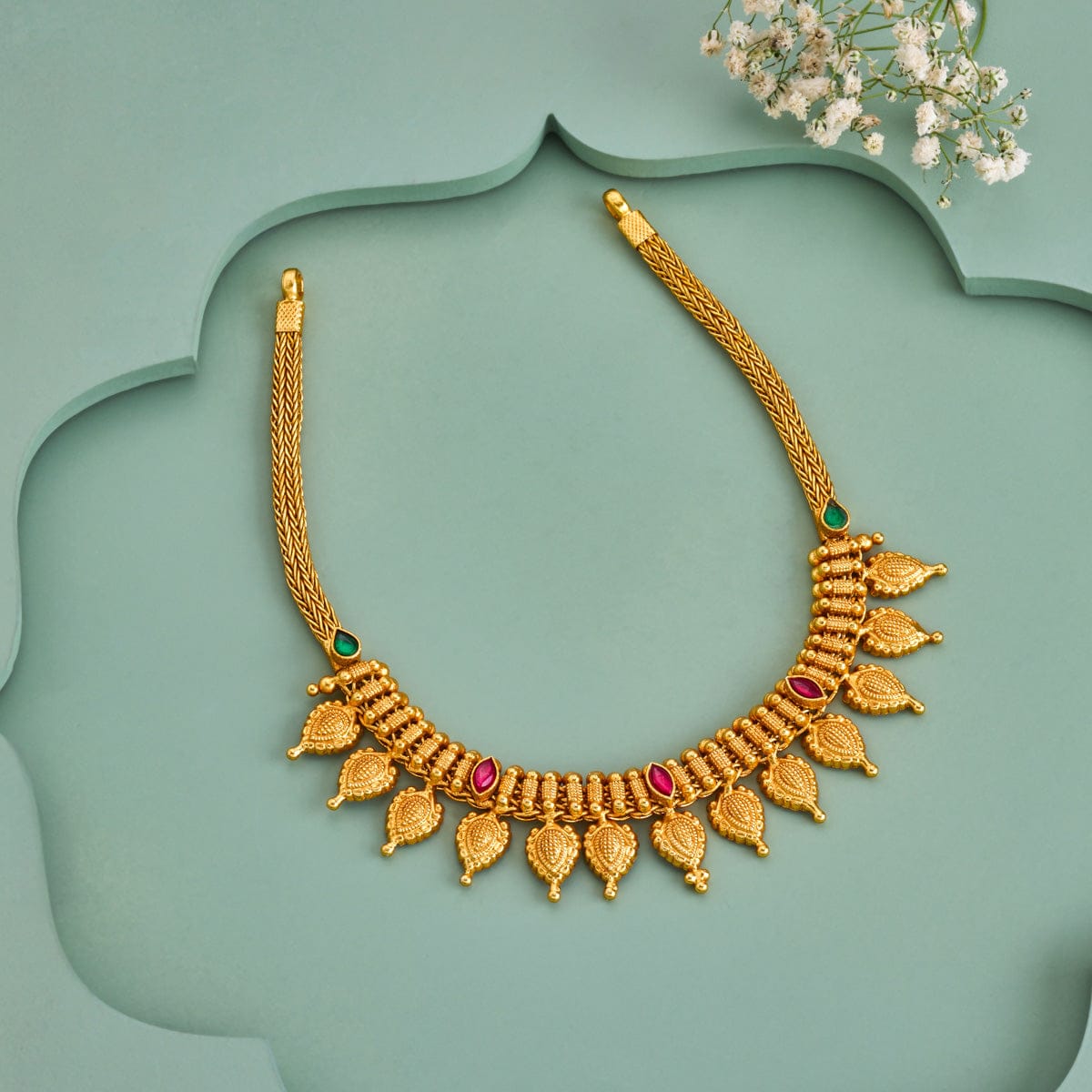 Temple Necklace Silver Temple Necklace 191106