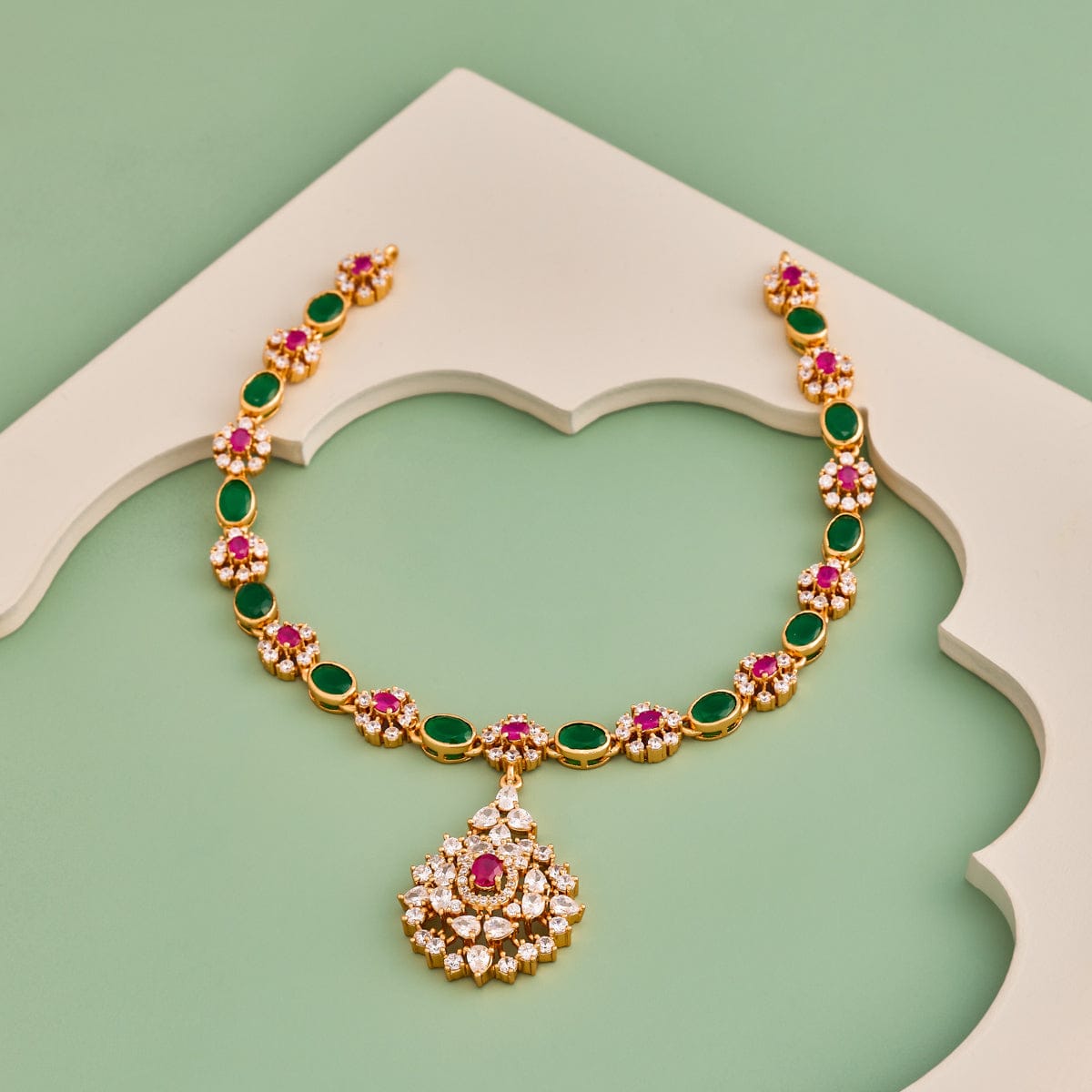 Temple Necklace Silver Temple Necklace 193281