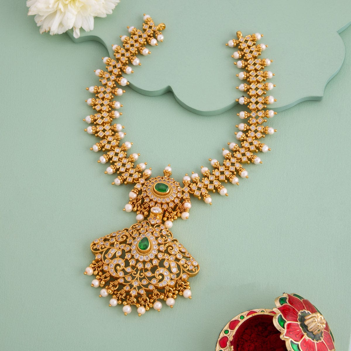 Temple Necklace Silver Temple Necklace 190611