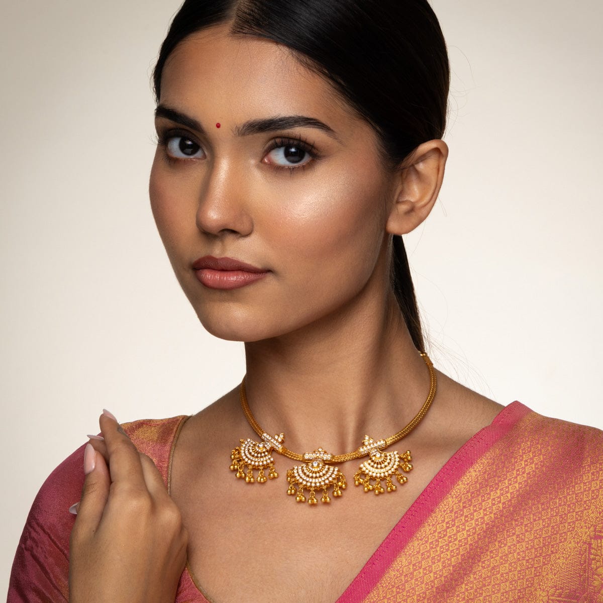 Temple Necklace Silver Temple Necklace 190606