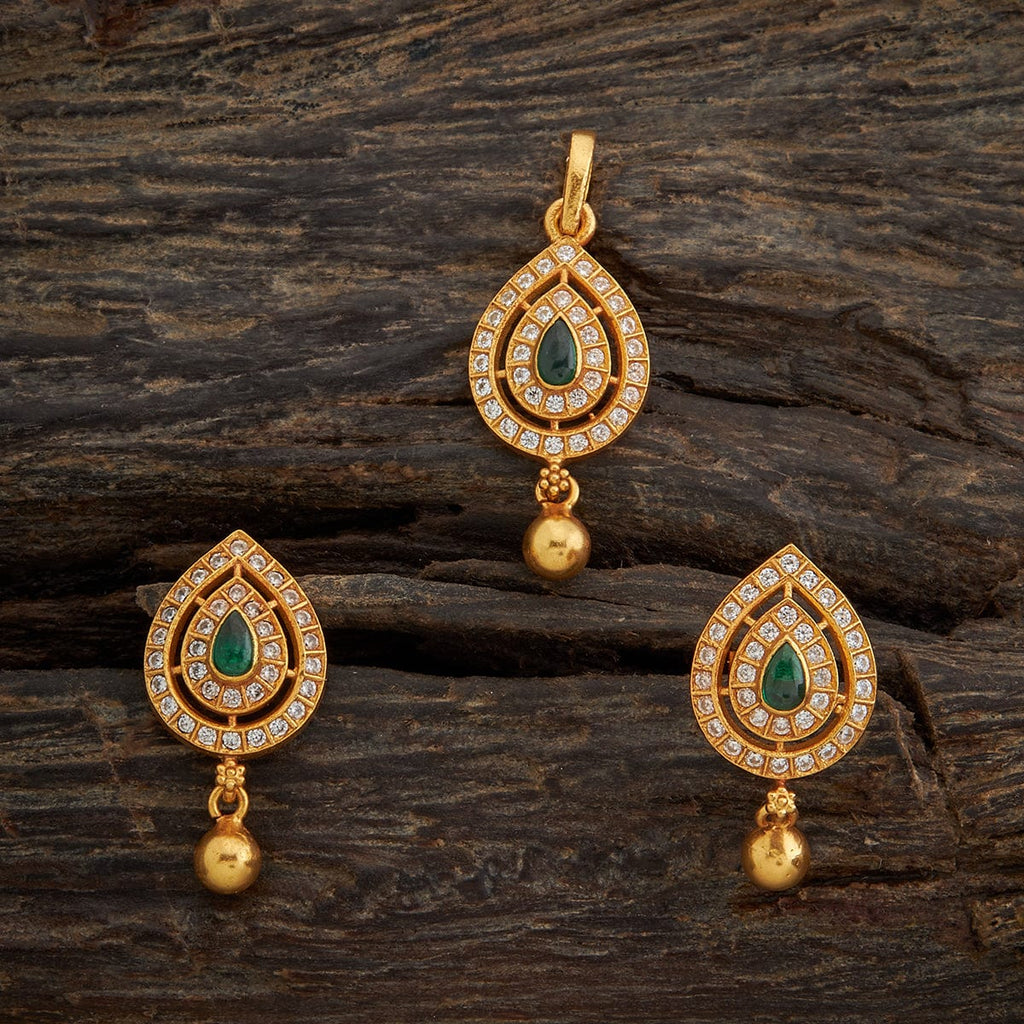 Temple Pendant Set Silver Temple Pendant Earring 158182