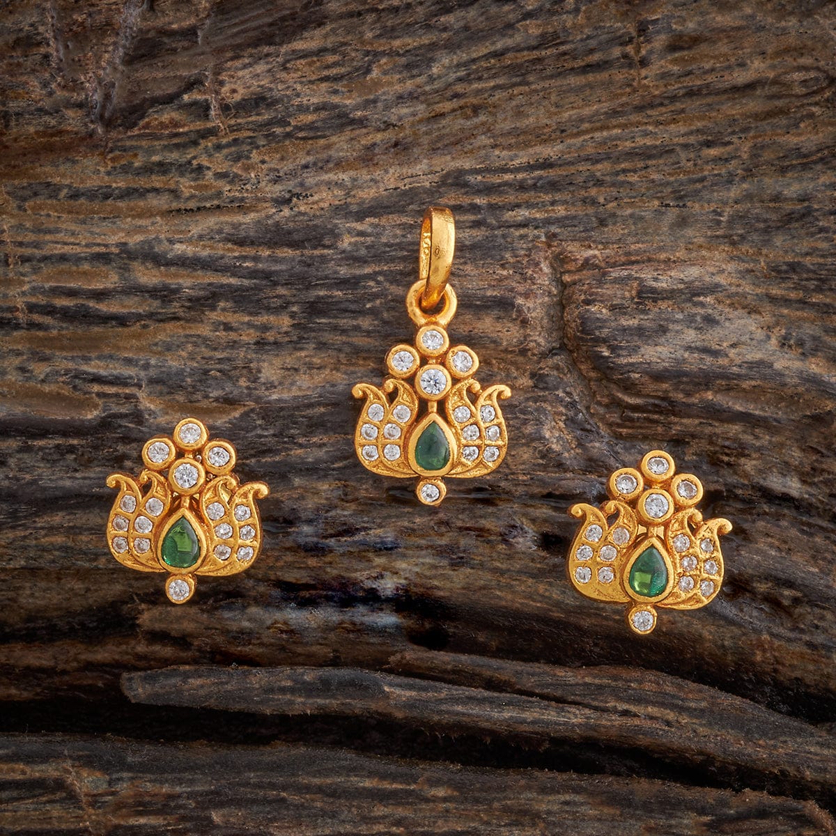 Temple Pendant Set Silver Temple Pendant Earring 178135