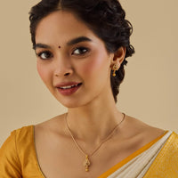 Temple Pendant Set Silver Temple Pendant Earring 173390