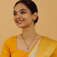 Temple Pendant Set Silver Temple Pendant Earring 178099