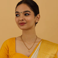 Temple Pendant Set Silver Temple Pendant Earring 178548