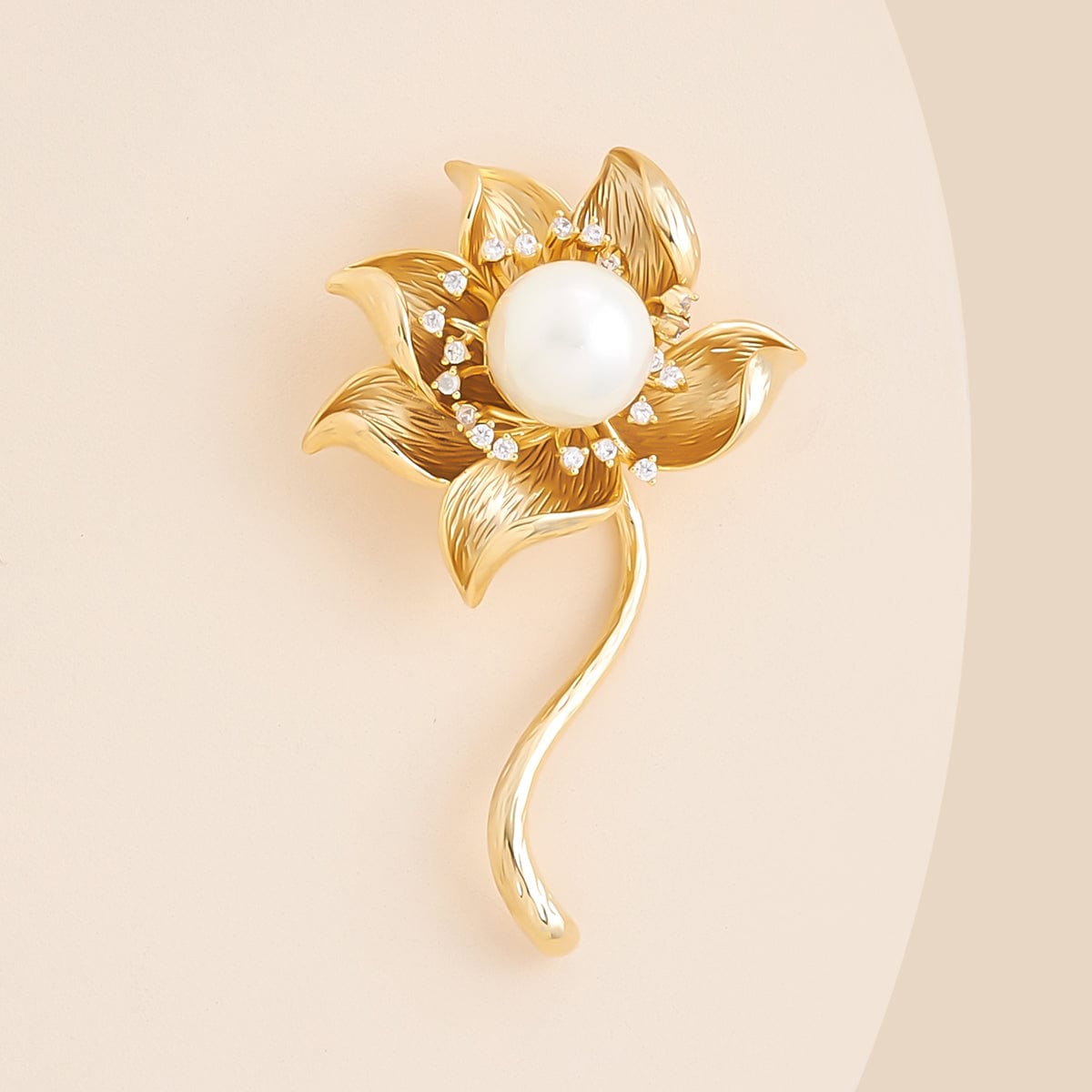 CRAFTSHOPPYCo Enamel Pin Gold Color Pearl Brooches for Women Scarf Buckle Lapel Pin and Brooch Jewelry Luxury Clothing Accessories Brooches for Wedding