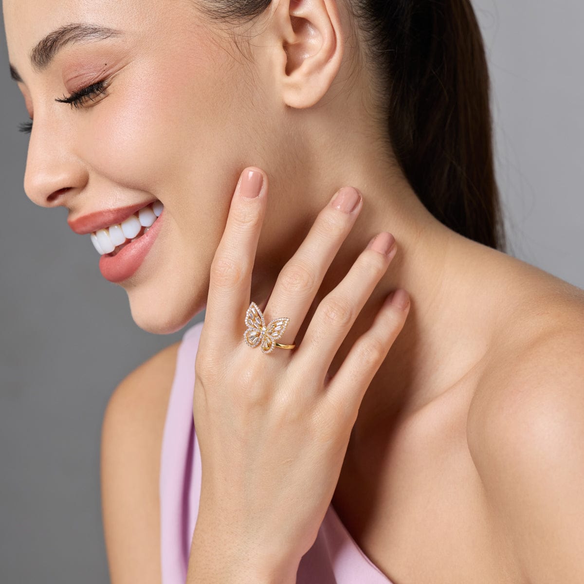 Trendy Zircon Finger Ring Trendy Finger Ring 190041