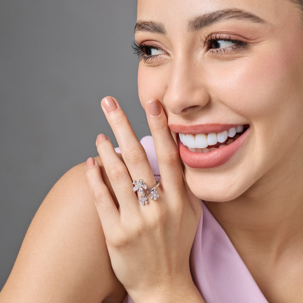 Trendy Zircon Finger Ring Trendy Finger Ring 190042