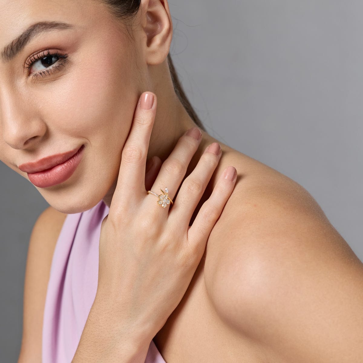 Trendy Zircon Finger Ring Trendy Finger Ring 190118