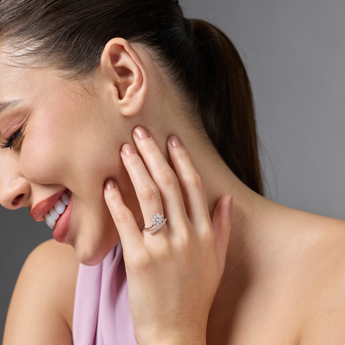 Trendy Zircon Finger Ring Trendy Finger Ring 190123