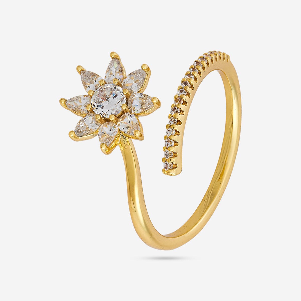 Trendy Zircon Finger Ring Trendy Finger Ring 190123