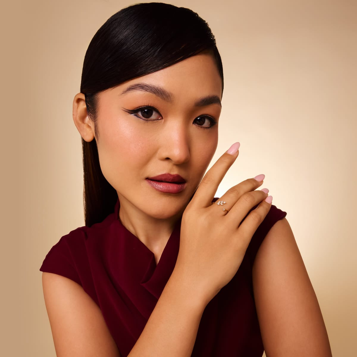 Trendy Zircon Finger Ring Trendy Finger Ring 174443