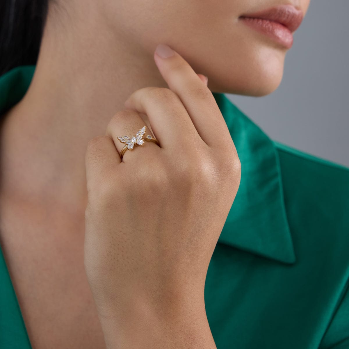 Trendy Zircon Finger Ring Trendy Finger Ring 186038