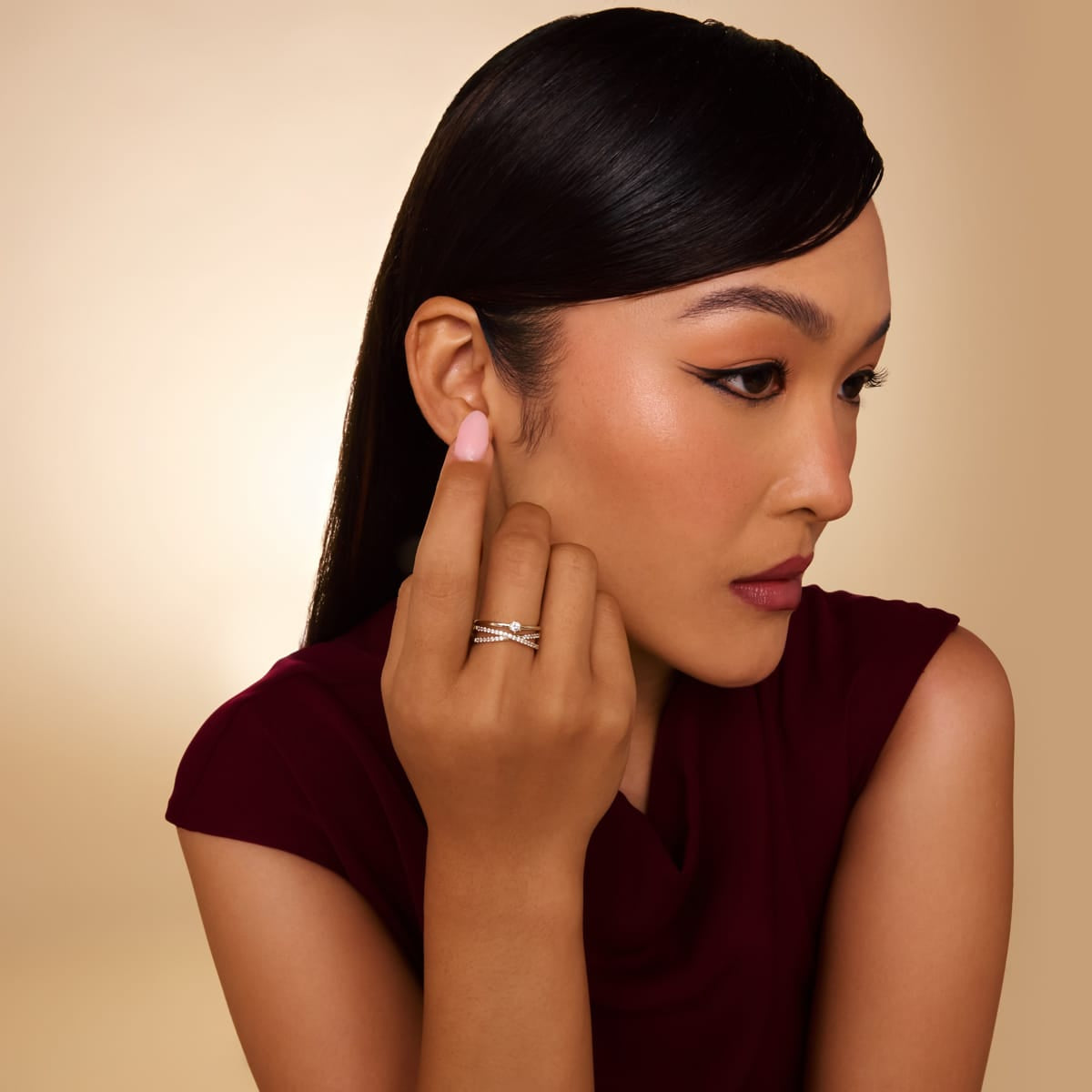 Trendy Zircon Finger Ring Trendy Finger Ring 203946