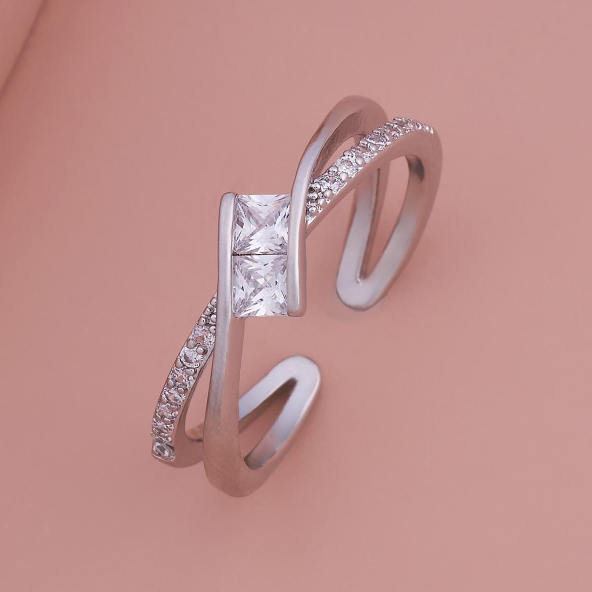 Trendy Zircon Finger Ring Trendy Finger Ring 186054