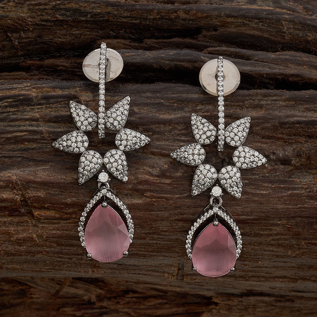 14K White Gold 0.84ctw Pink Tourmaline & Diamond Dangle Earr | Raleigh  Diamond Fine Jewelry | Raleigh, NC