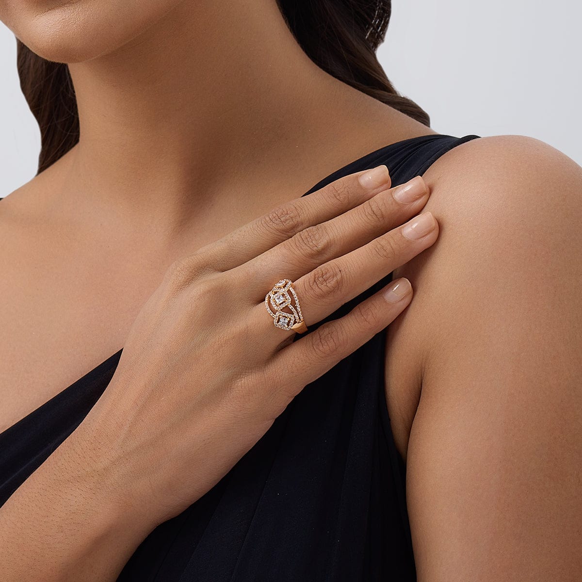 White Gold Radiant Reflections Diamond Ring – GIVA Jewellery