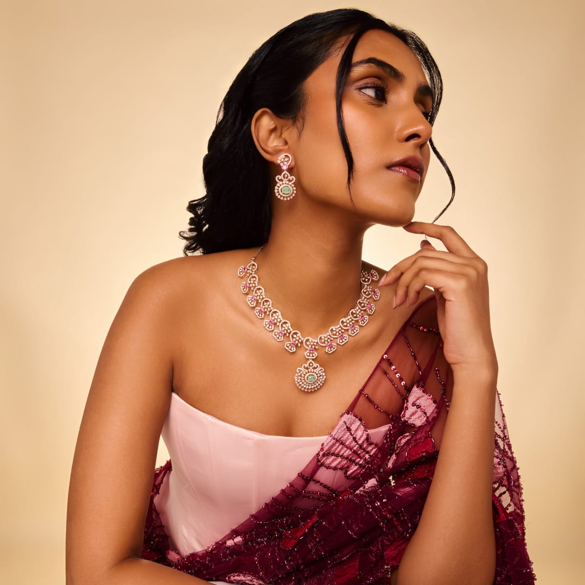 Zircon Necklace Zircon Necklace 202297