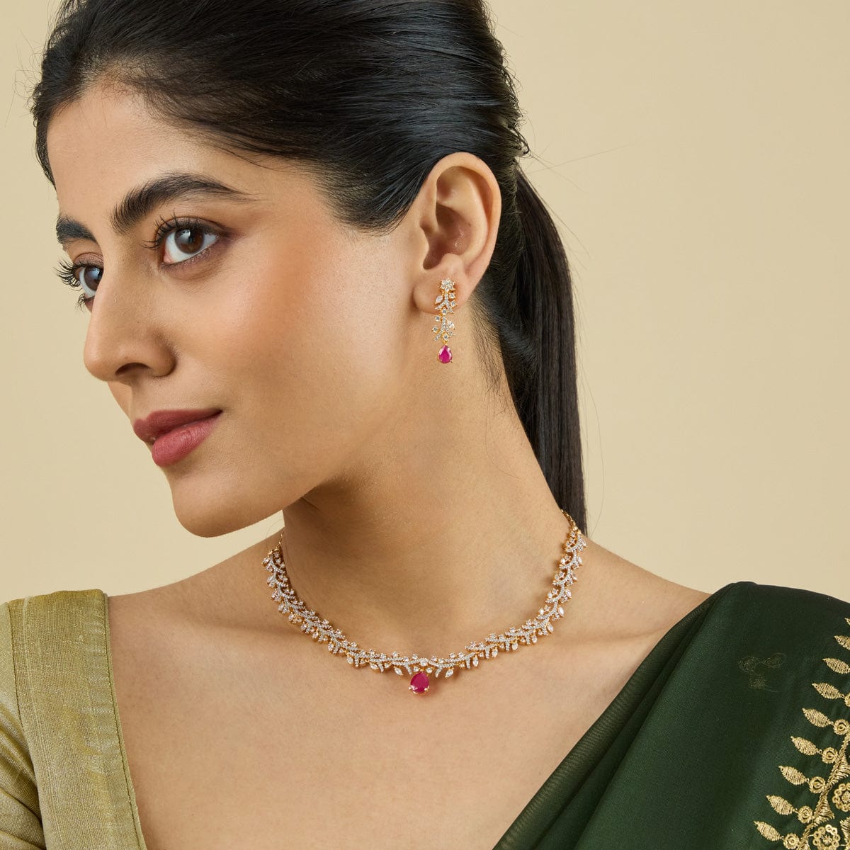 Zircon Necklace Zircon Necklace 181207