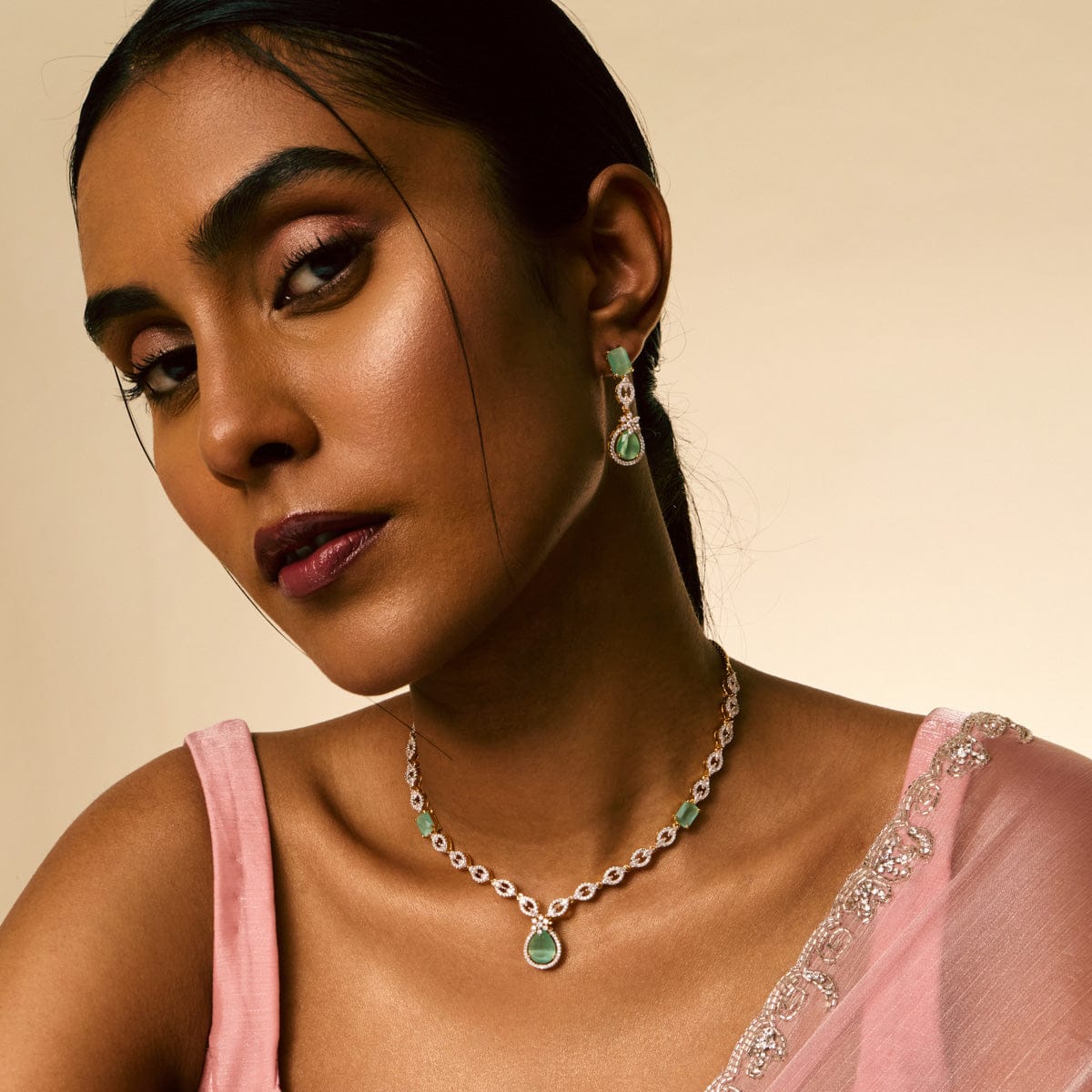 Zircon Necklace Zircon Necklace 190829