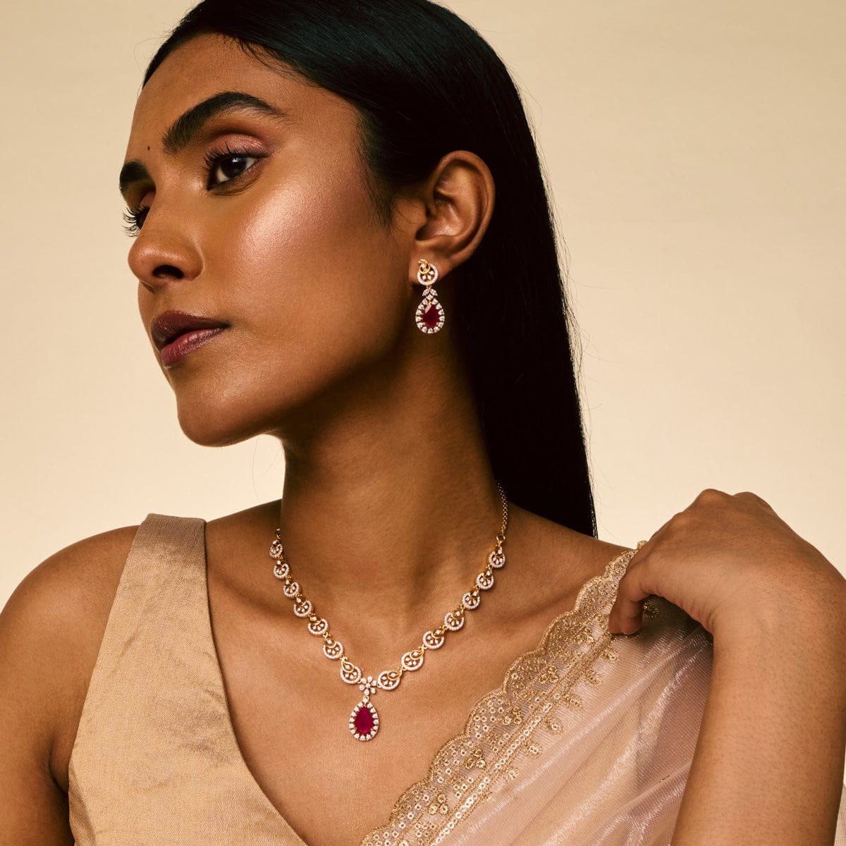 Zircon Necklace Zircon Necklace 190916